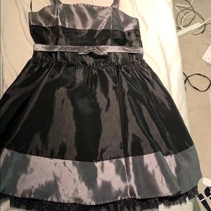 Shiny black and grey party dress